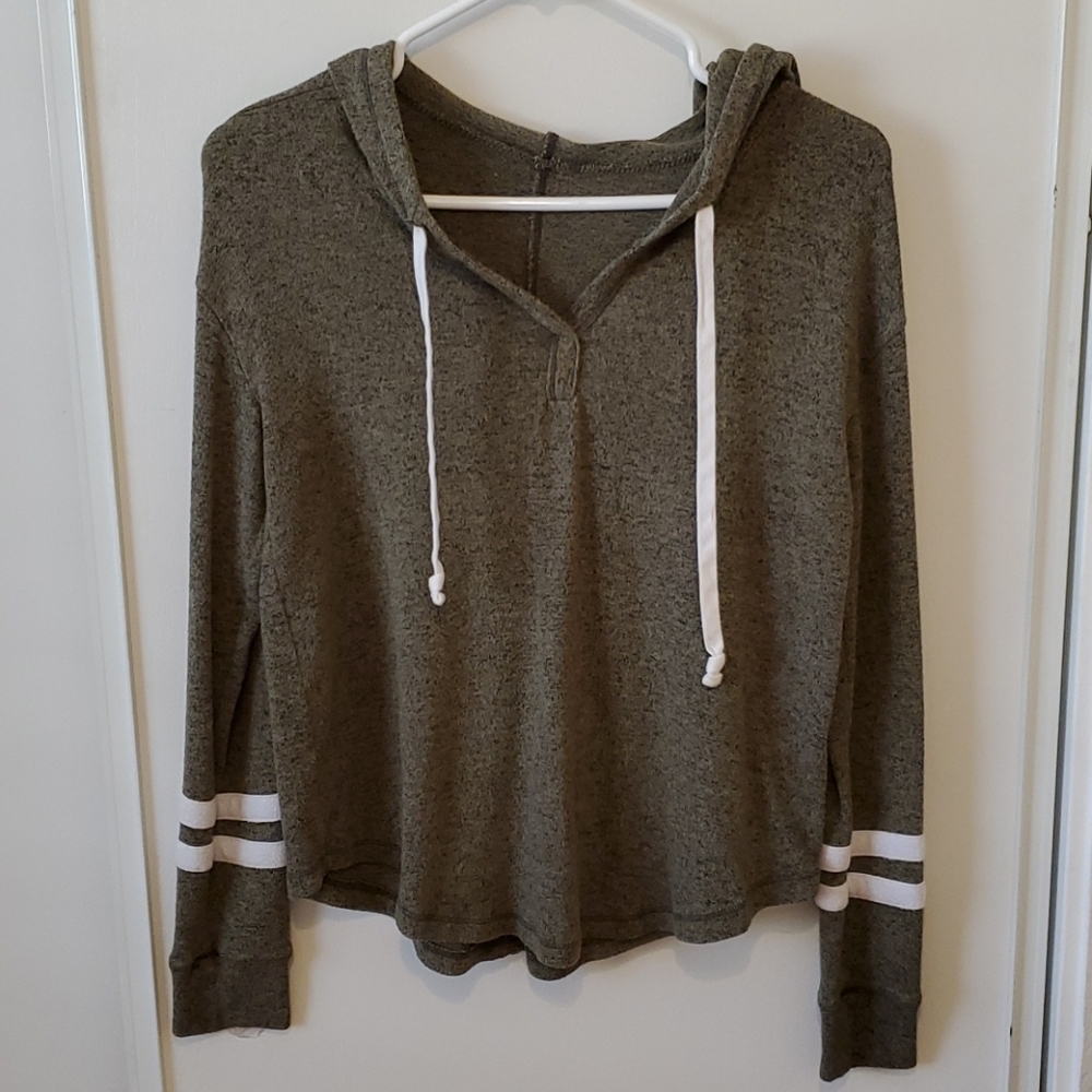 Green hoodie for women, size small, hollister